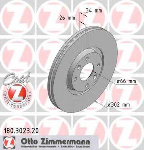 Гальмо дискове переднє 180302320 ZIMMERMANN