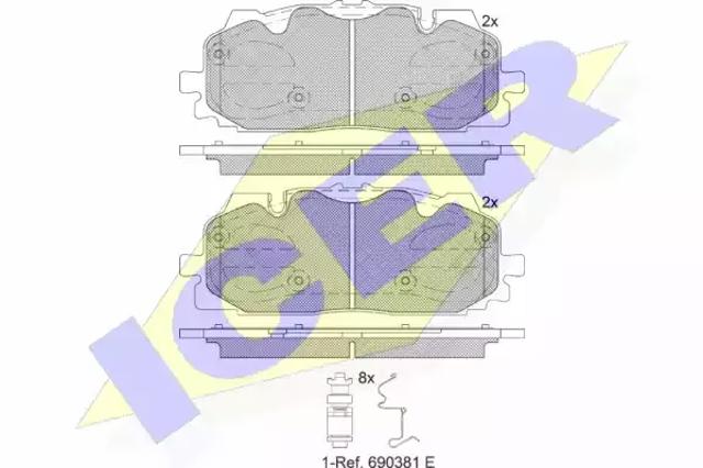 Тормозні колодки 182254 ICER