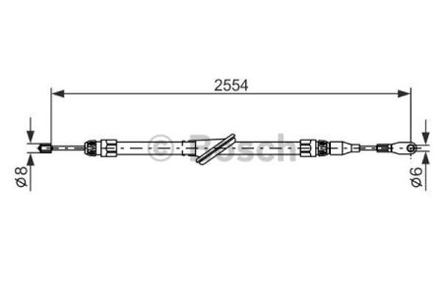 Трос стоянкового гальма передній 1987477699 BOSCH