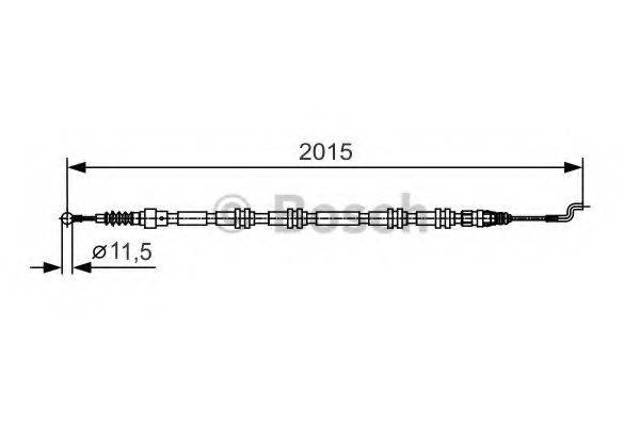 Трос ручного гальма задній, правий/лівий 1987482017 BOSCH