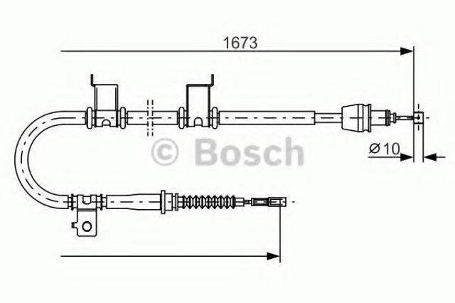 Трос ручника задній лівий 1987482361 BOSCH