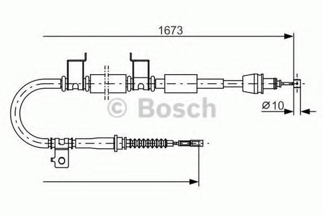 Трос стоянкового гальма задній правий 1987482362 BOSCH
