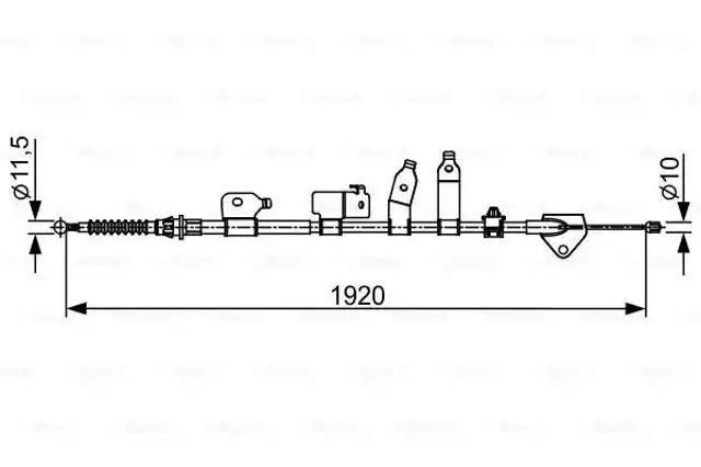 Трос ручника задній правий 1987482438 BOSCH
