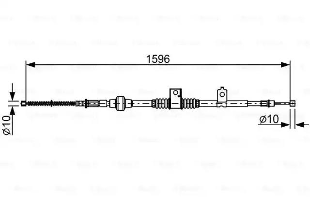 Трос стоянкового гальма задній лівий 1987482520 BOSCH