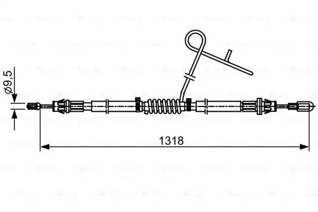 Трос стоянкового гальма задній правий 1987482559 BOSCH