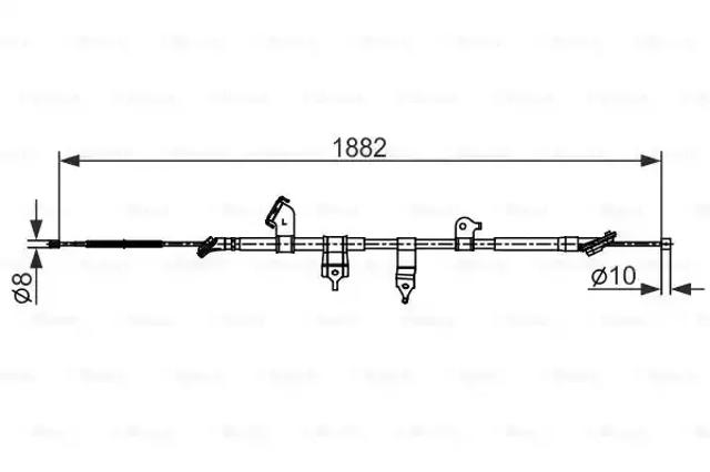 Трос ручника задній лівий 1987482567 BOSCH