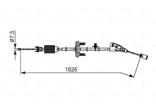 Трос стоянкового гальма передній 1987482795 BOSCH