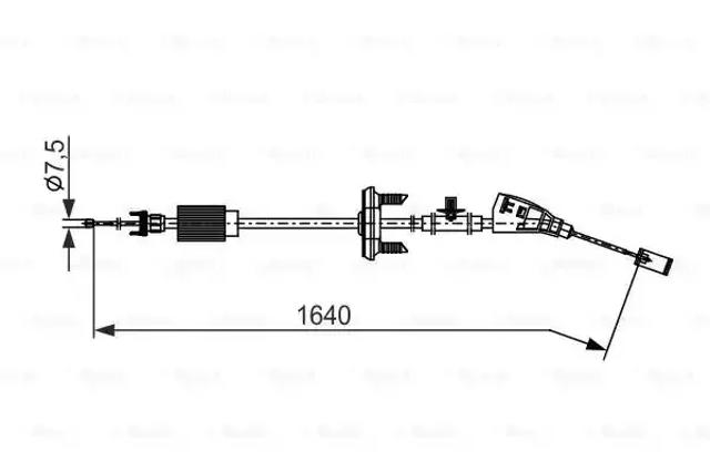 Трос стоянкового гальма передній 1987482798 BOSCH
