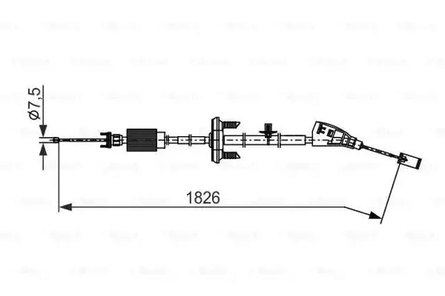 Трос ручника передній 1987482799 BOSCH