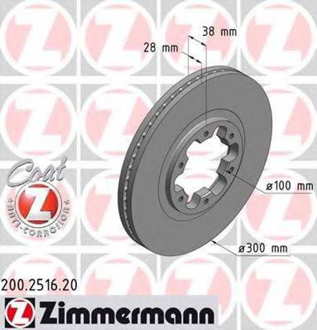 Диск гальмівний передній 200251620 ZIMMERMANN