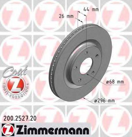 Диск гальмівний передній 200252720 ZIMMERMANN