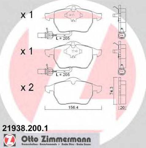 Тормозні колодки 219382001 ZIMMERMANN
