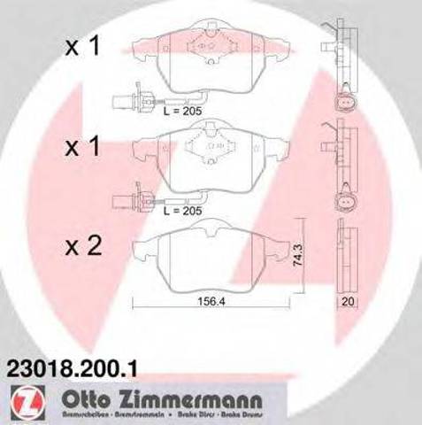 Тормозні колодки 230182001 ZIMMERMANN