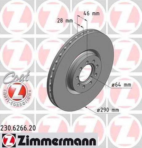 Гальмо дискове переднє 230626620 ZIMMERMANN