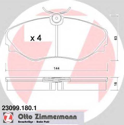 Гальмівні колодки 230991801 ZIMMERMANN