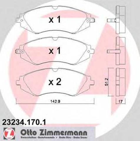 Гальмівні колодки 232341701 ZIMMERMANN