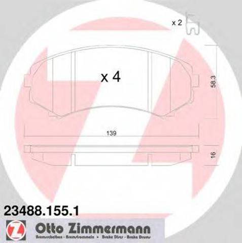Гальмівні колодки 234881551 ZIMMERMANN