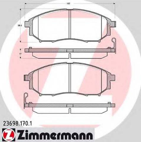 Гальмівні колодки 236981701 ZIMMERMANN