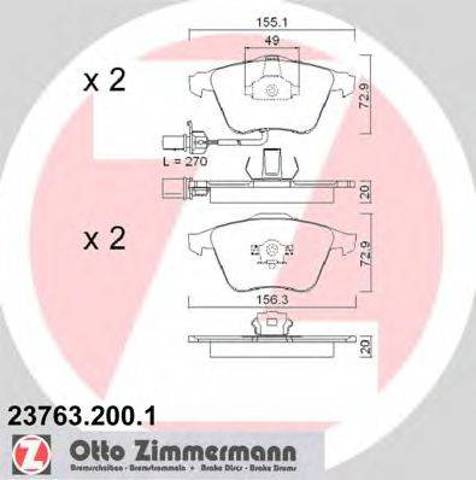 Тормозні колодки 237632001 ZIMMERMANN