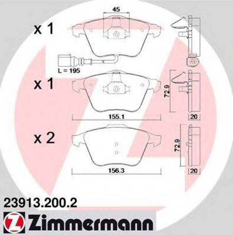 Тормозні колодки 239132002 ZIMMERMANN