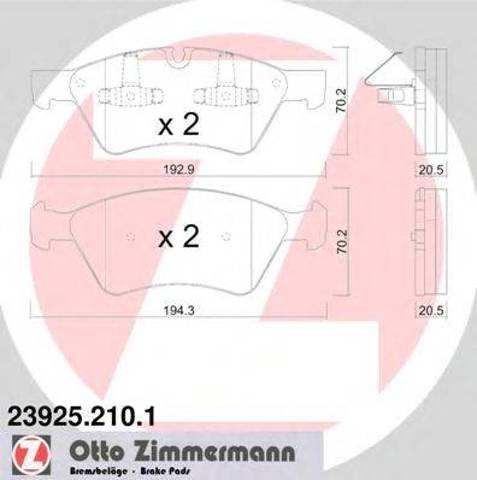 Гальмівні колодки 239252101 ZIMMERMANN