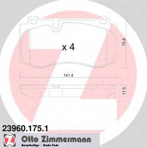 Передні гальмівні колодки 239601751 ZIMMERMANN