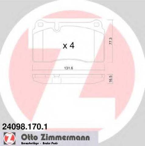 Передні гальмівні колодки 240981701 ZIMMERMANN