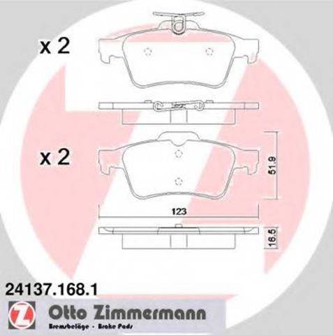 Задні дискові колодки 241371681 ZIMMERMANN