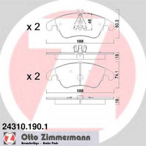 Колодки передні 243101901 ZIMMERMANN