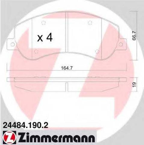 Колодки передні 244841902 ZIMMERMANN