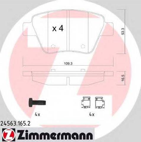 Колодки на гальмо задній дисковий 245631652 ZIMMERMANN