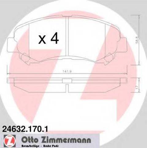 Гальмівні колодки 246321701 ZIMMERMANN