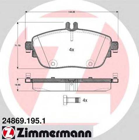 Тормозні колодки 248691951 ZIMMERMANN