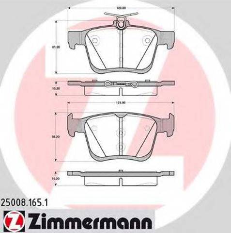 Колодки гальмівні задні, дискові 250081651 ZIMMERMANN
