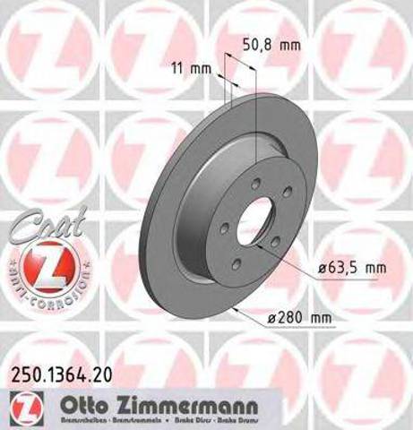Задні дискові гальма 250136420 ZIMMERMANN
