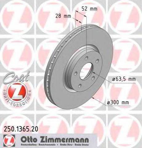 Гальмо дискове переднє 250136520 ZIMMERMANN