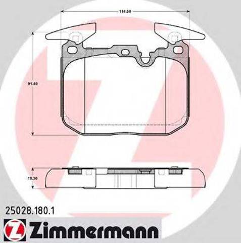 Передні гальмівні колодки 250281801 ZIMMERMANN