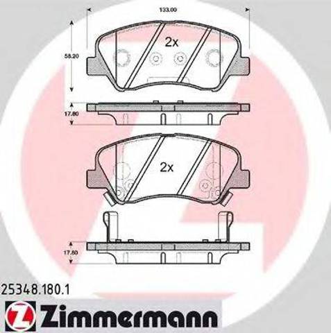 Тормозні колодки 253481801 ZIMMERMANN