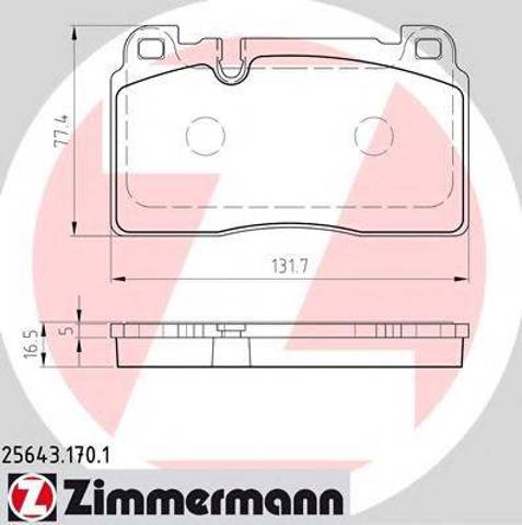 Гальмівні колодки 256431701 ZIMMERMANN