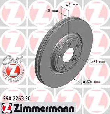 Гальмо дискове переднє 290226320 ZIMMERMANN