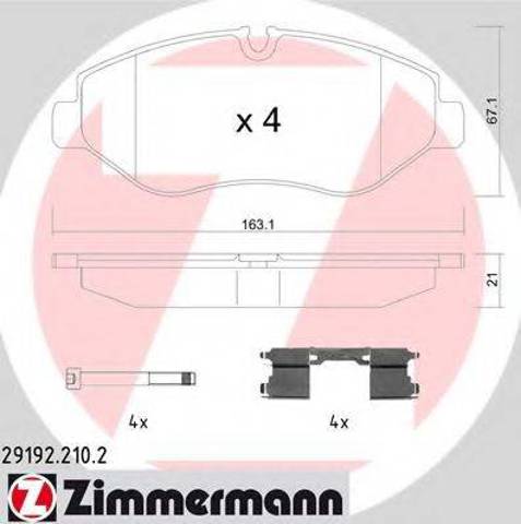 Передні гальмівні колодки 291922102 ZIMMERMANN
