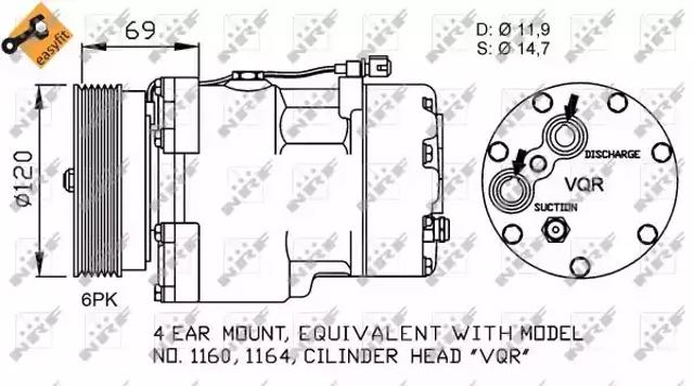Компресор холодоагенту 32748 NRF