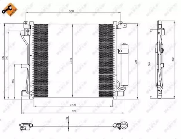 Конденсатор кондиціонера 350226 NRF
