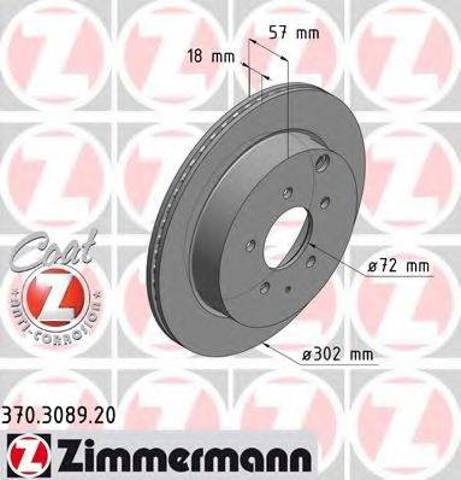 Диск заднього гальма 370308920 ZIMMERMANN