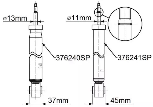 Підвіска амортизатора / аморт. стійки 376240SP MONROE