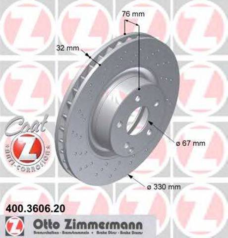 Гальмо дискове переднє 400360620 ZIMMERMANN