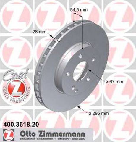 Диск гальмівний передній 400361820 ZIMMERMANN