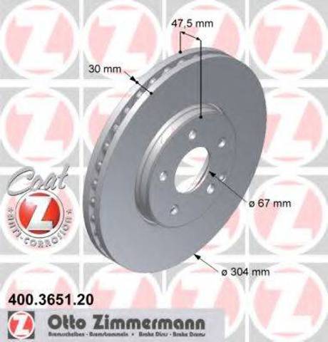 Гальмо дискове переднє 400365120 ZIMMERMANN