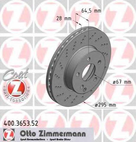 Гальмо дискове переднє 400365352 ZIMMERMANN