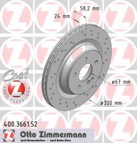 Задні дискові гальма 400366152 ZIMMERMANN
